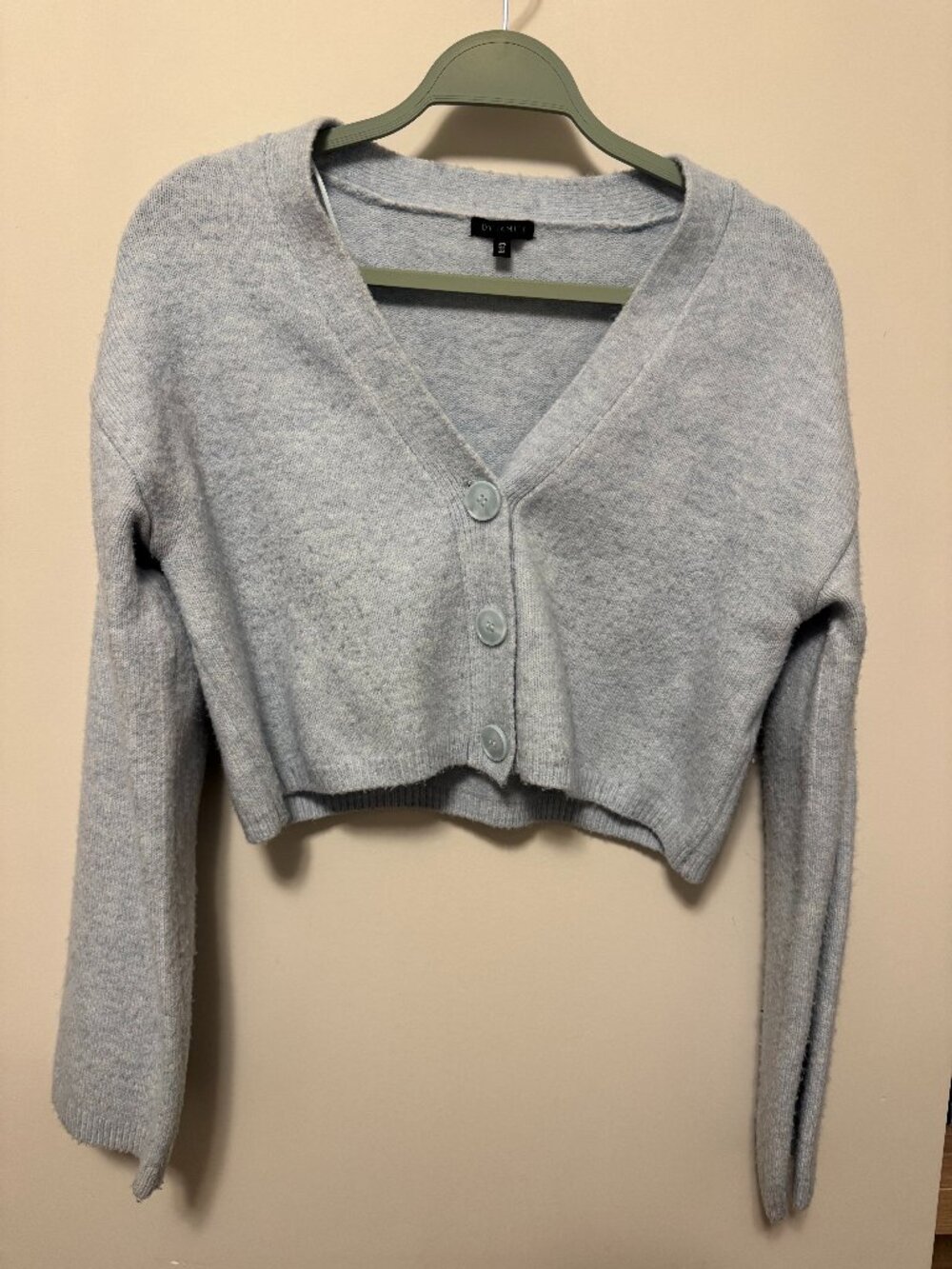 Dynamite Light Blue Cropped Knit Cardigan | Size Small